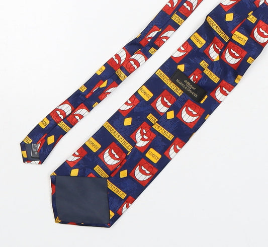 Marks and Spencer Mens Multicoloured Geometric Polyester Pointed Tie One Size