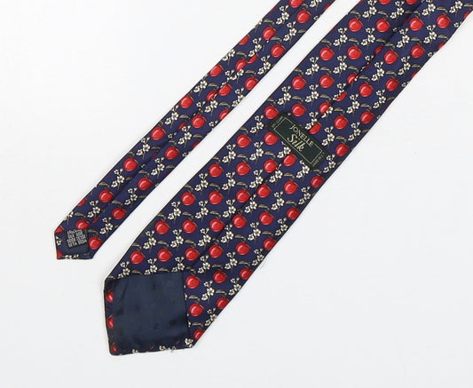 Jonelle Mens Multicoloured Geometric Silk Pointed Tie One Size