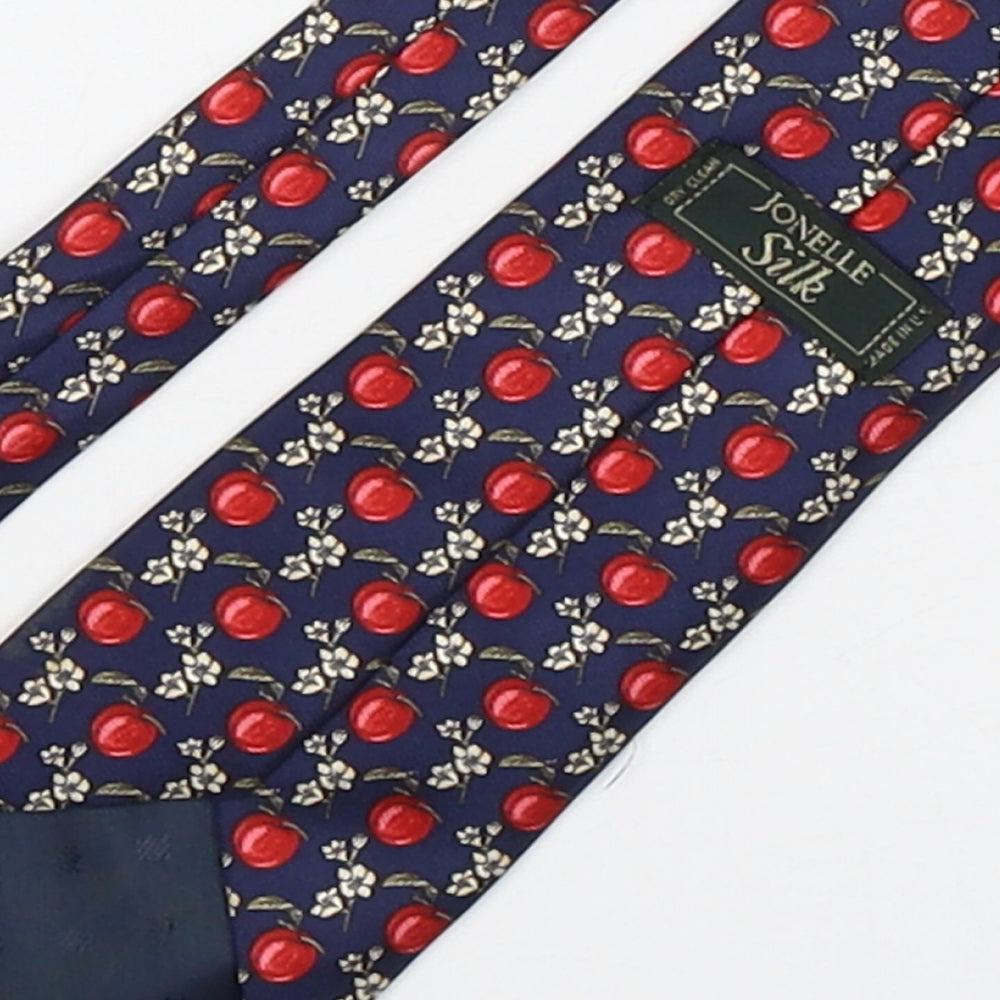 Jonelle Mens Multicoloured Geometric Silk Pointed Tie One Size