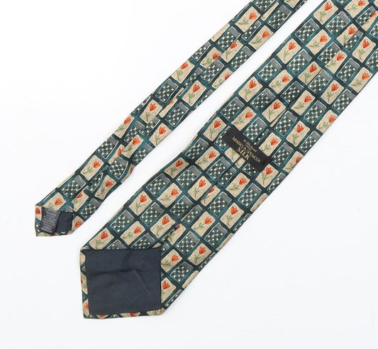 Marks and Spencer Mens Multicoloured Floral Silk Pointed Tie One Size