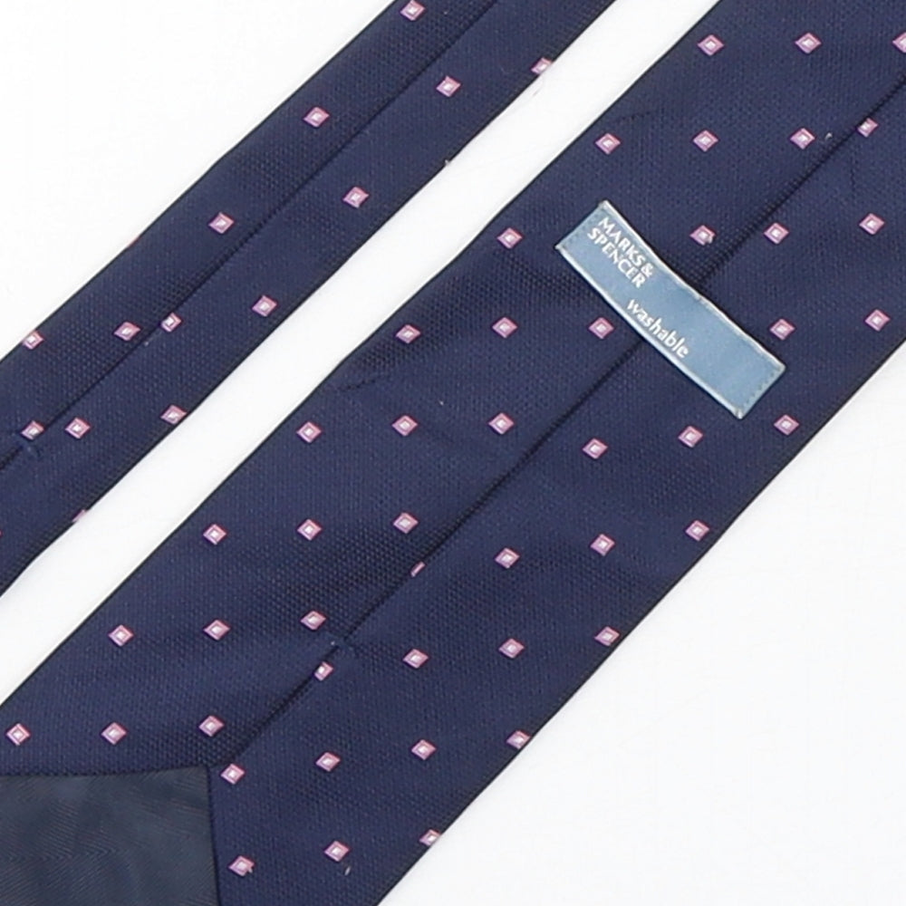 Marks and Spencer Mens Multicoloured Geometric Polyester Pointed Tie One Size