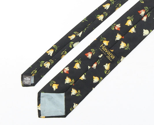 Havana Mens Multicoloured Floral Polyester Pointed Tie One Size