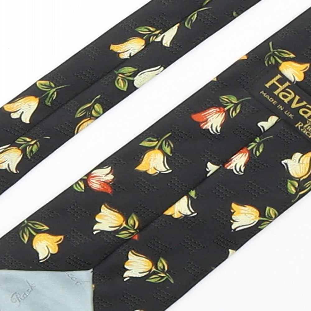 Havana Mens Multicoloured Floral Polyester Pointed Tie One Size