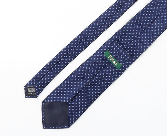 Tie Rack Mens Blue Geometric Silk Pointed Tie One Size