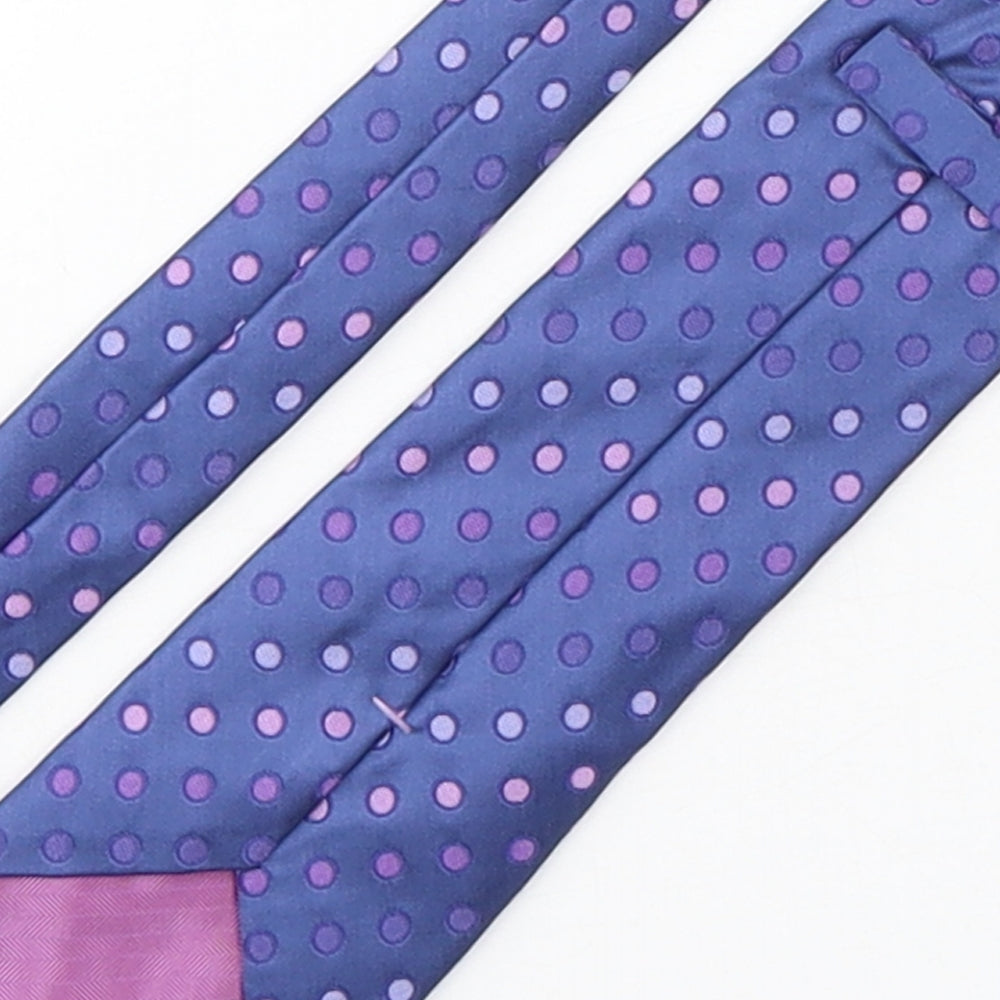Marks and Spencer Mens Multicoloured Polka Dot Silk Pointed Tie One Size
