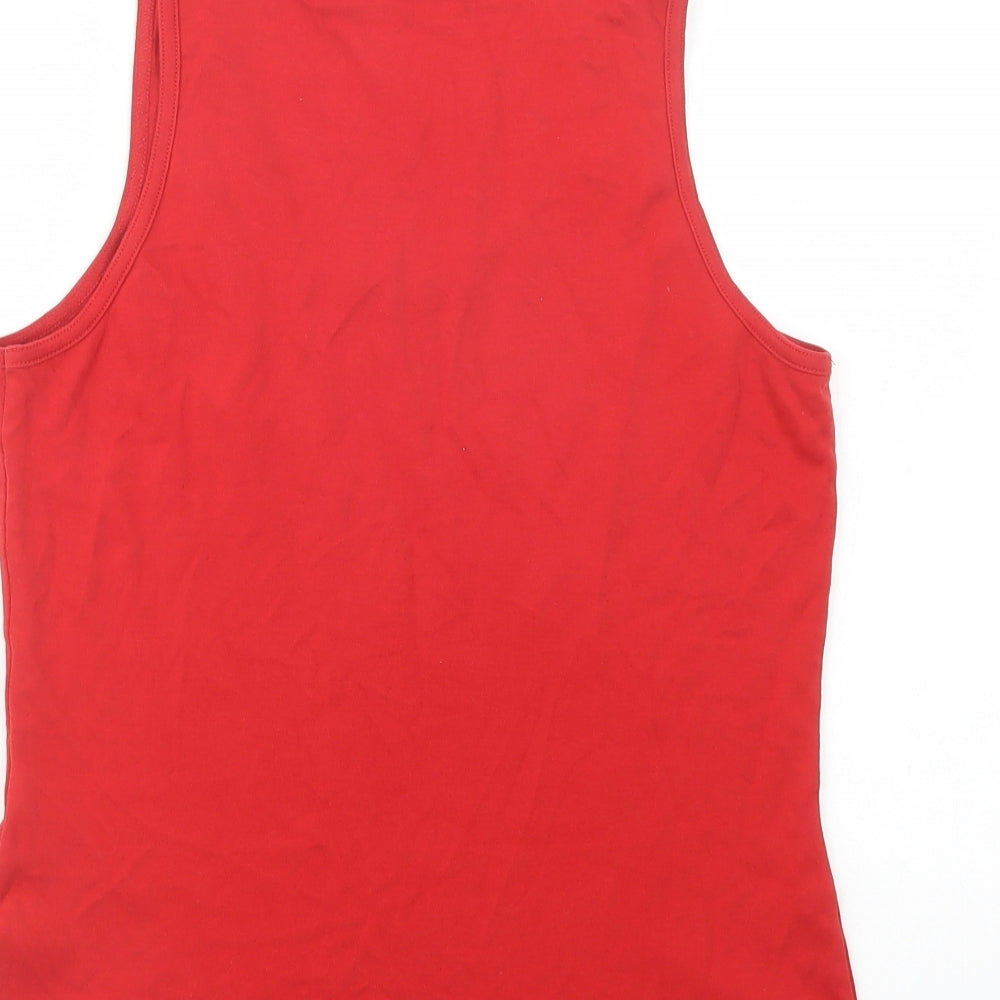 Mexx Womens Red Cotton Basic Tank Size L Scoop Neck