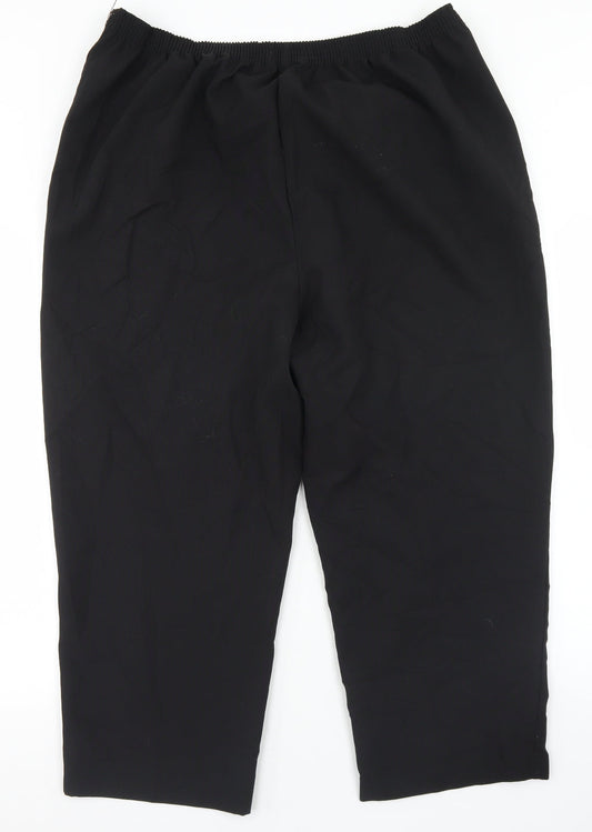 Bm Collection Womens Black Polyester Dress Pants Trousers Size 20 L24 in Regular