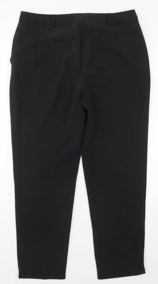 Womens UK Size 10 Dorothy Perkins Regular Fit Black Trousers