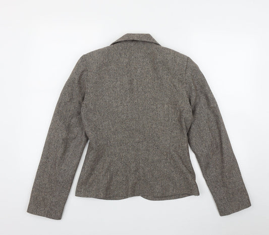 New Look Womens Brown Wool Jacket Suit Jacket Size 10