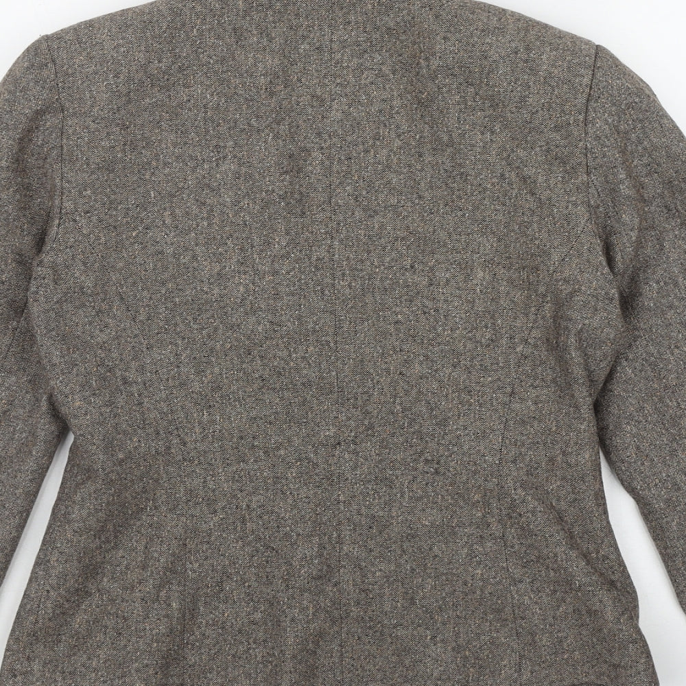 New Look Womens Brown Wool Jacket Suit Jacket Size 10