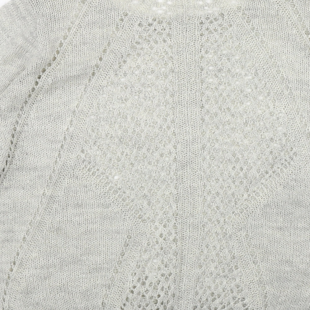 George Womens Grey Round Neck Acrylic Pullover Jumper Size 16
