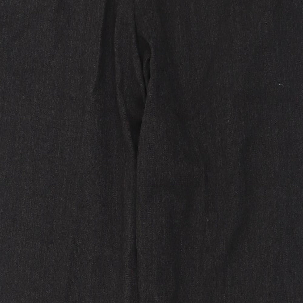 Marks and Spencer Mens Grey Polyester Trousers Size 34 L29 in Regular Button - Short Leg