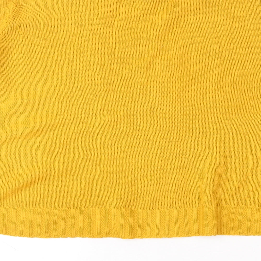 Womens UK Size S H&M Yellow Henley Jumper