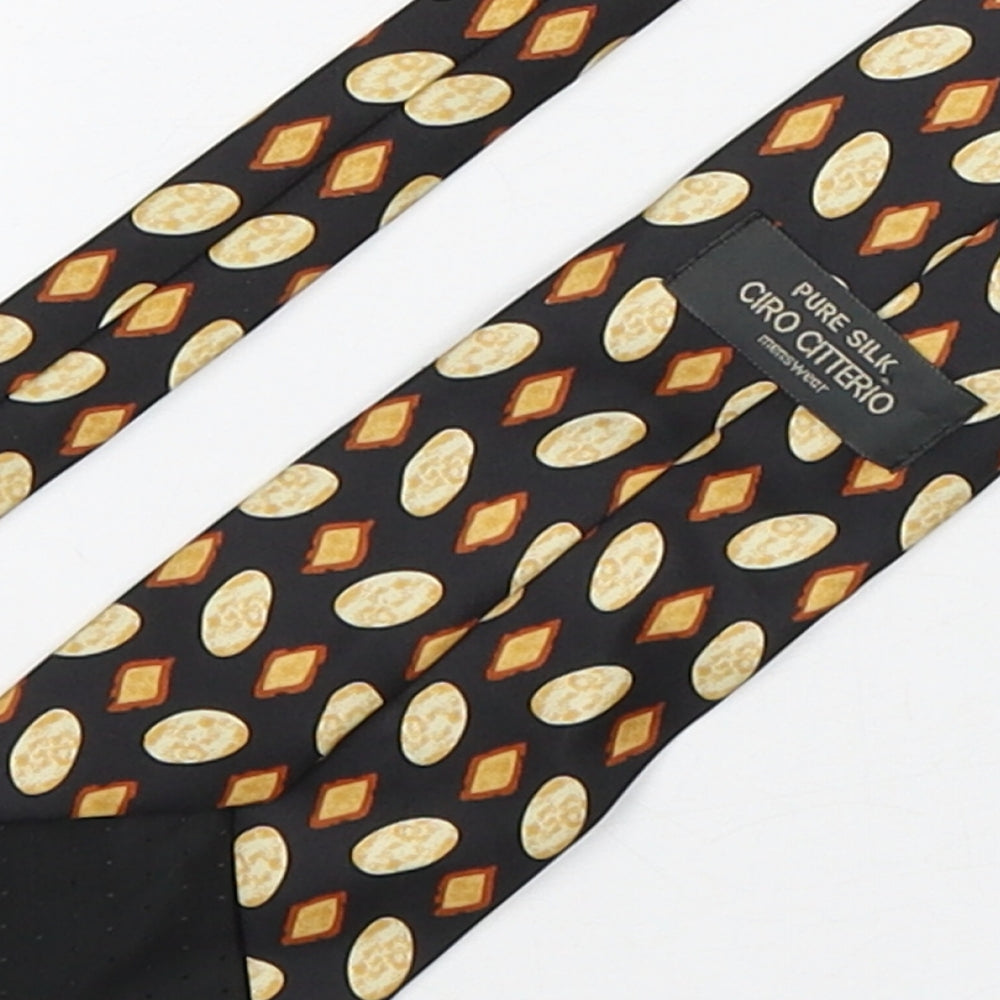 Mens Ciro Citterio Multicoloured Geometric Pointed Tie