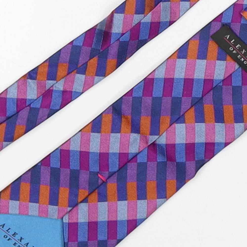 Mens alexandre of england Multicoloured Striped Pointed Tie