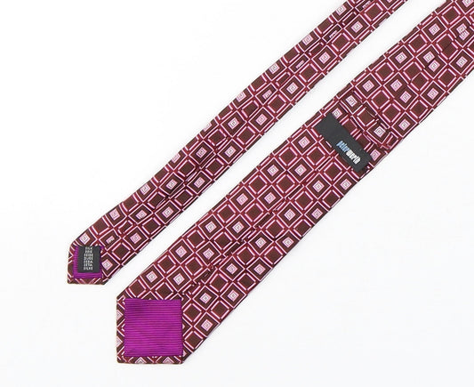 Peter Werth Mens Multicoloured Geometric Silk Pointed Tie One Size