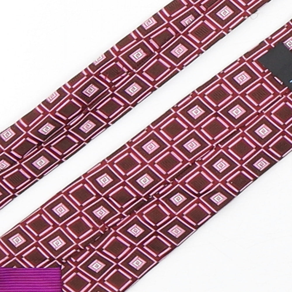 Peter Werth Mens Multicoloured Geometric Silk Pointed Tie One Size