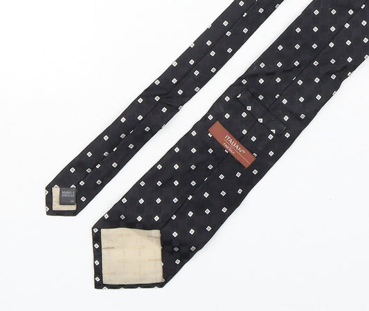 Marks and Spencer Mens Multicoloured Plaids & Checks Silk Pointed Tie One Size