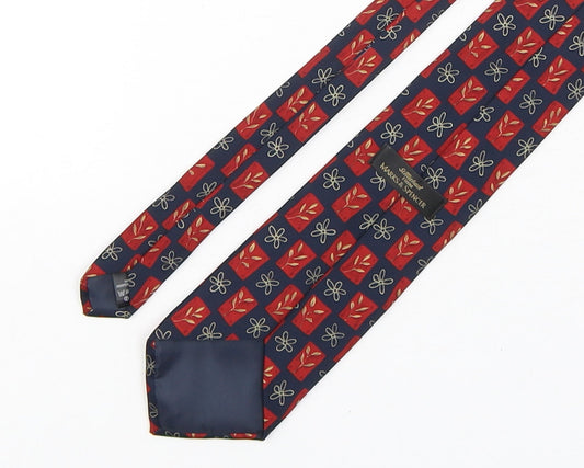 Marks and Spencer Mens Multicoloured Floral Polyester Pointed Tie One Size