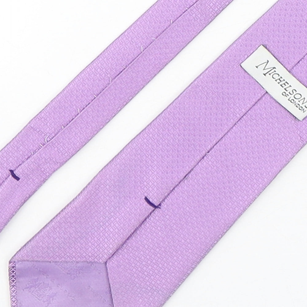 Michelsons Mens Pink Grenadine Silk Pointed Tie One Size