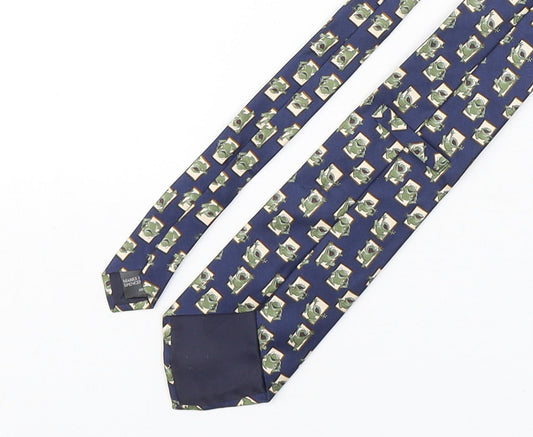 Marks and Spencer Mens Multicoloured Geometric Silk Pointed Tie One Size