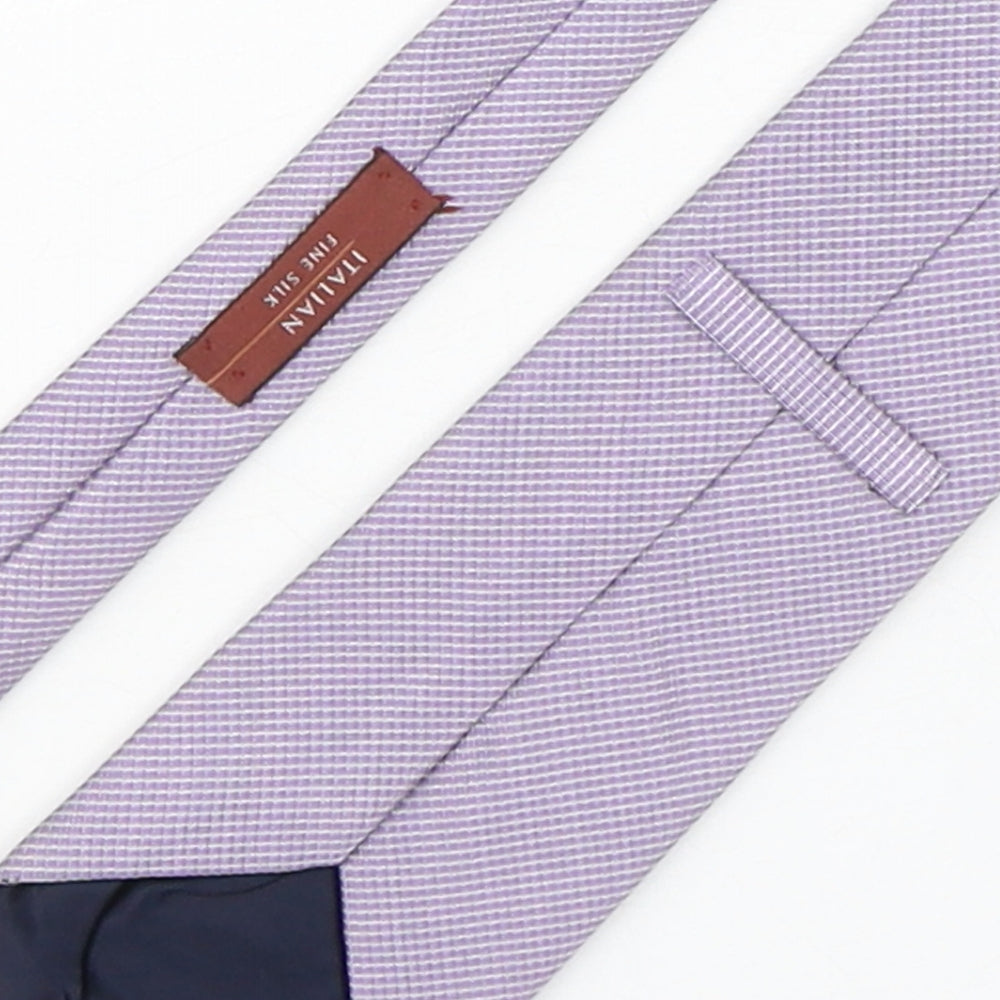 Marks and Spencer Mens Pink Plaids & Checks Silk Pointed Tie One Size