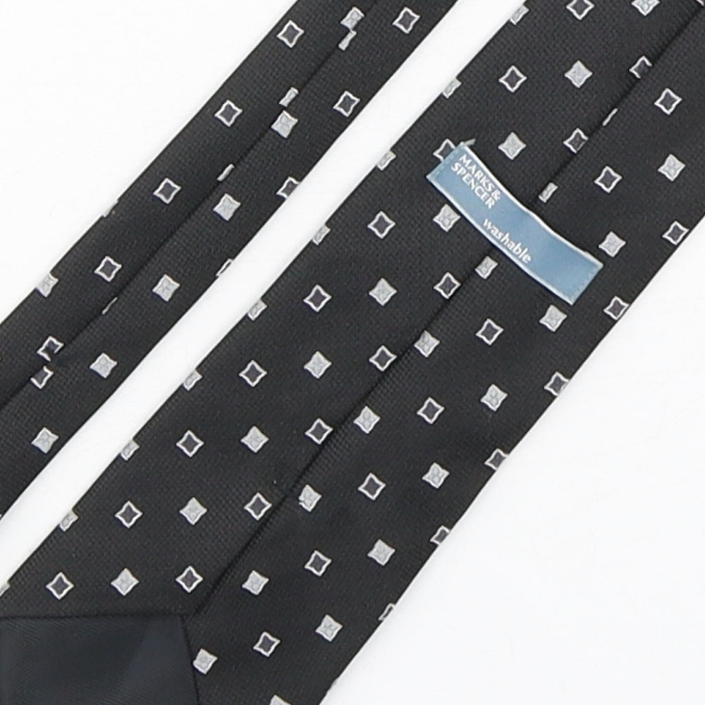 Marks and Spencer Mens Multicoloured Geometric Polyester Pointed Tie One Size