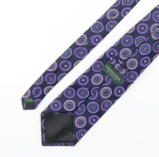 Lloyd Attree & Smith Mens Purple Geometric Polyester Pointed Tie One Size