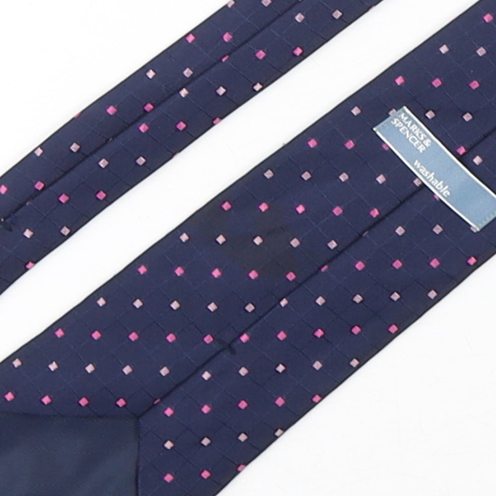 Marks and Spencer Mens Multicoloured Geometric Polyester Pointed Tie One Size