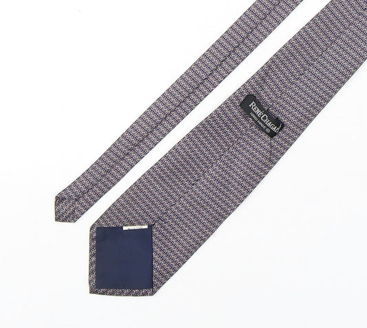 Rene Chagal Mens Multicoloured Geometric Silk Pointed Tie One Size