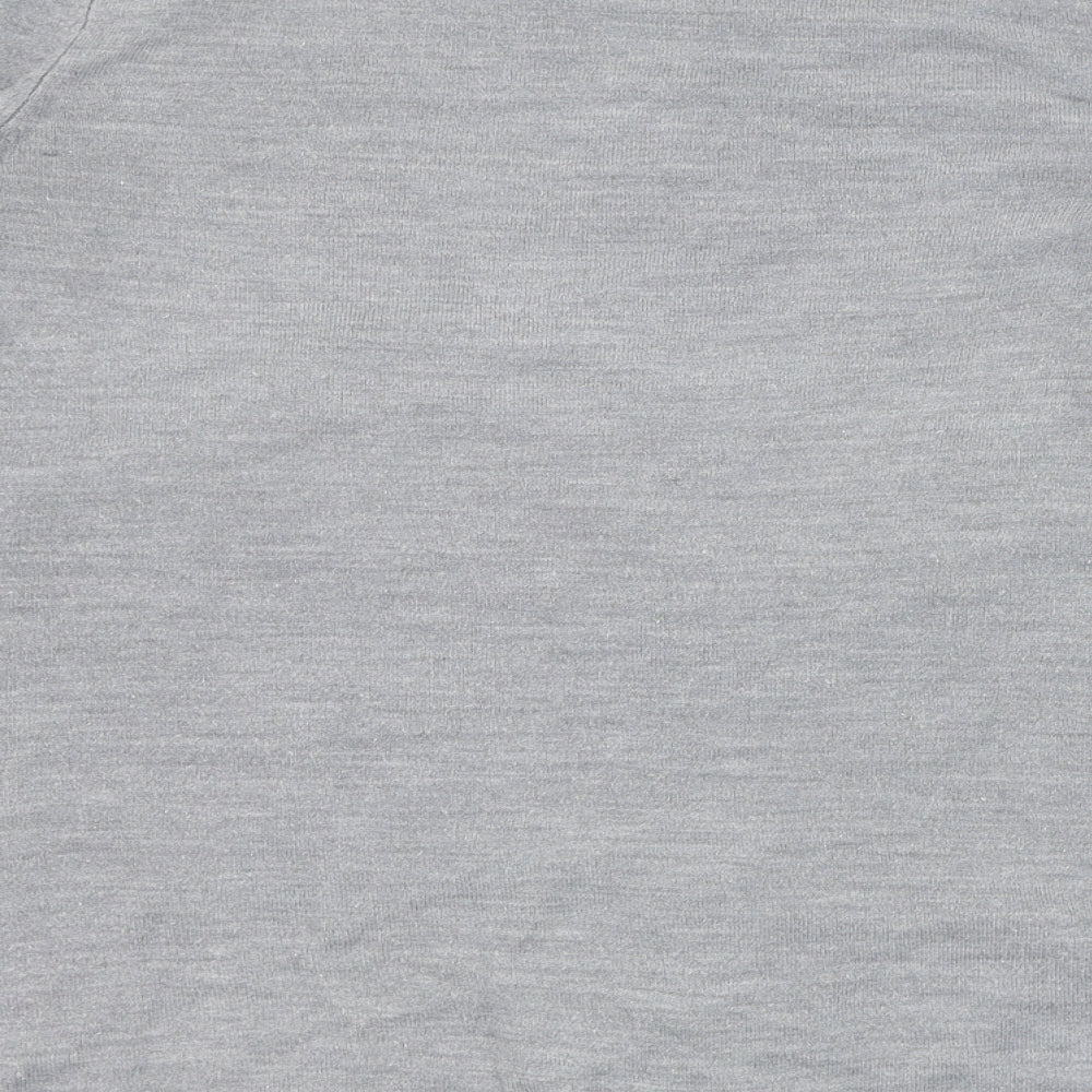 George Womens Grey Round Neck Acrylic Cardigan Jumper Size 10