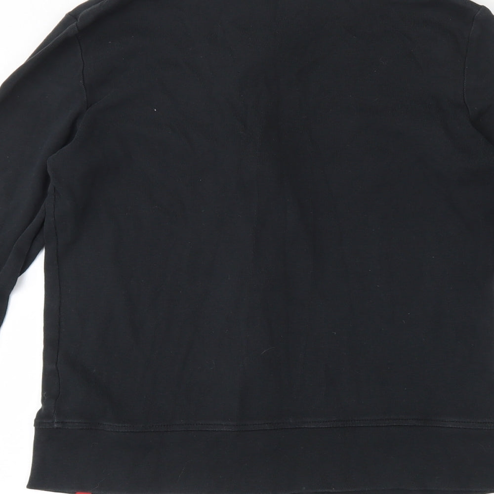 EDC Womens Black 100% Cotton Full Zip Sweatshirt Size L Zip