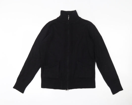Womens UK Size 12 Lakeland Black Full Zip Jumper