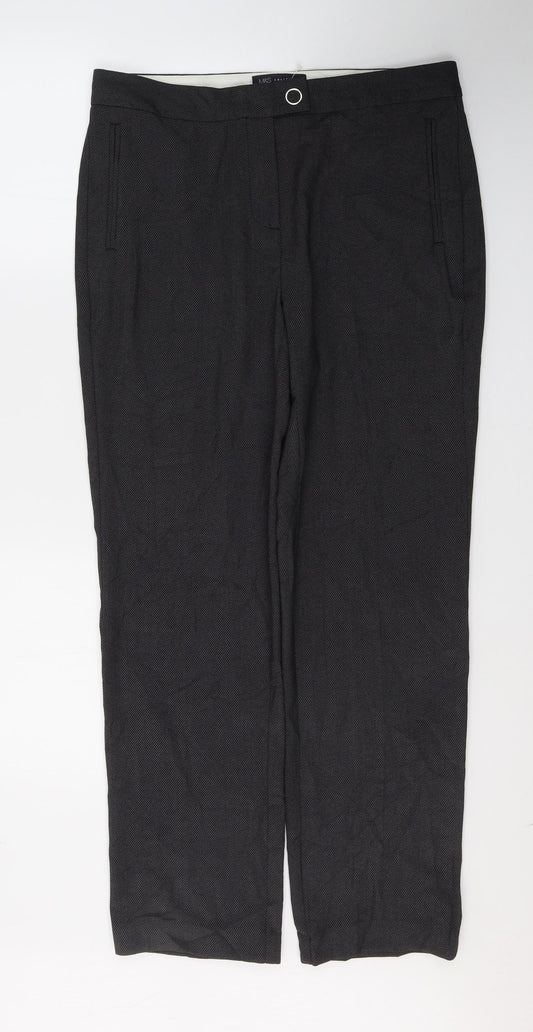 Womens UK Size 12 Marks and Spencer Regular Fit Grey Trousers