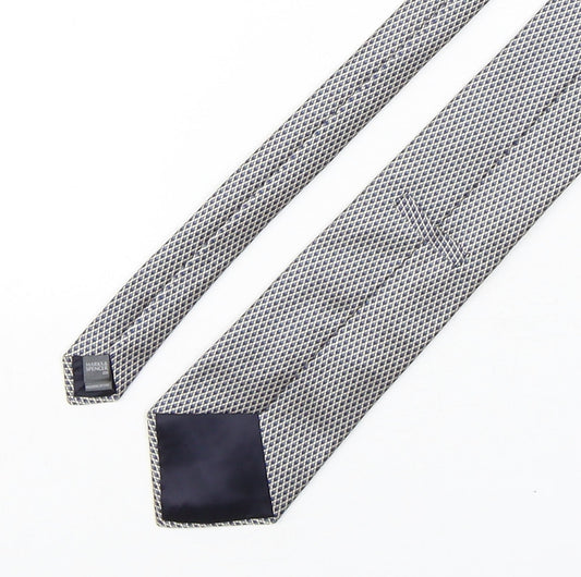 Marks and Spencer Mens Multicoloured Geometric Silk Pointed Tie One Size