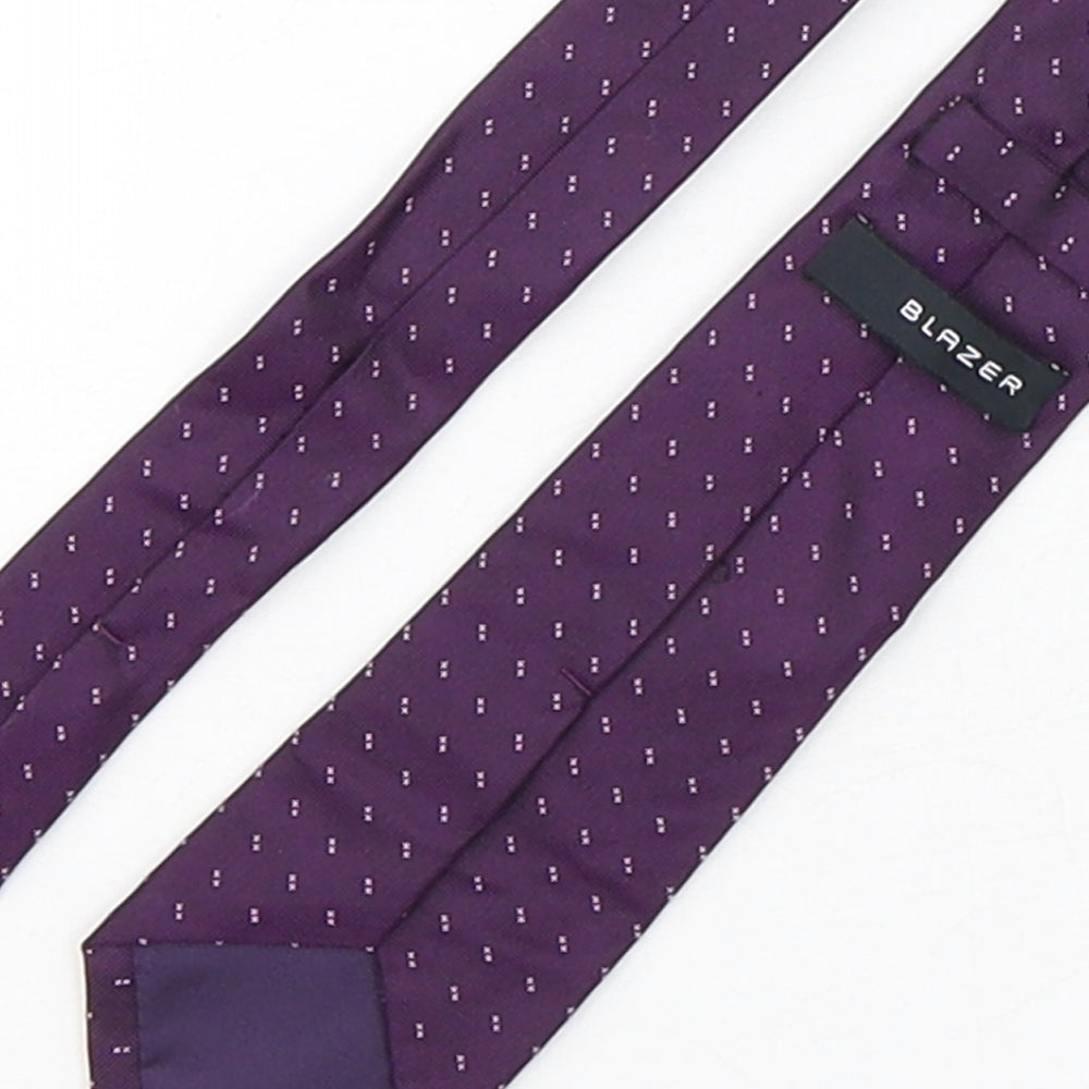 Mens Blazer Purple Geometric Pointed Tie
