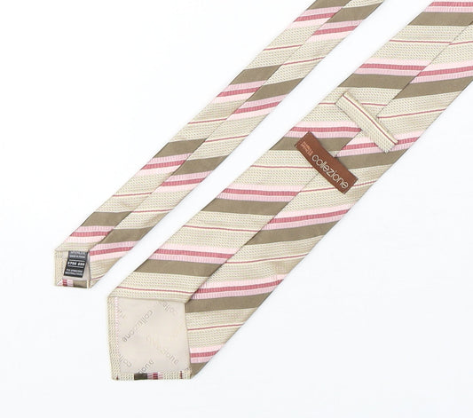 Marks and Spencer Mens Multicoloured Striped Silk Pointed Tie One Size