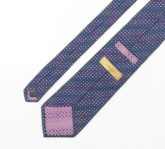 Marks and Spencer Mens Multicoloured Polka Dot Silk Pointed Tie One Size