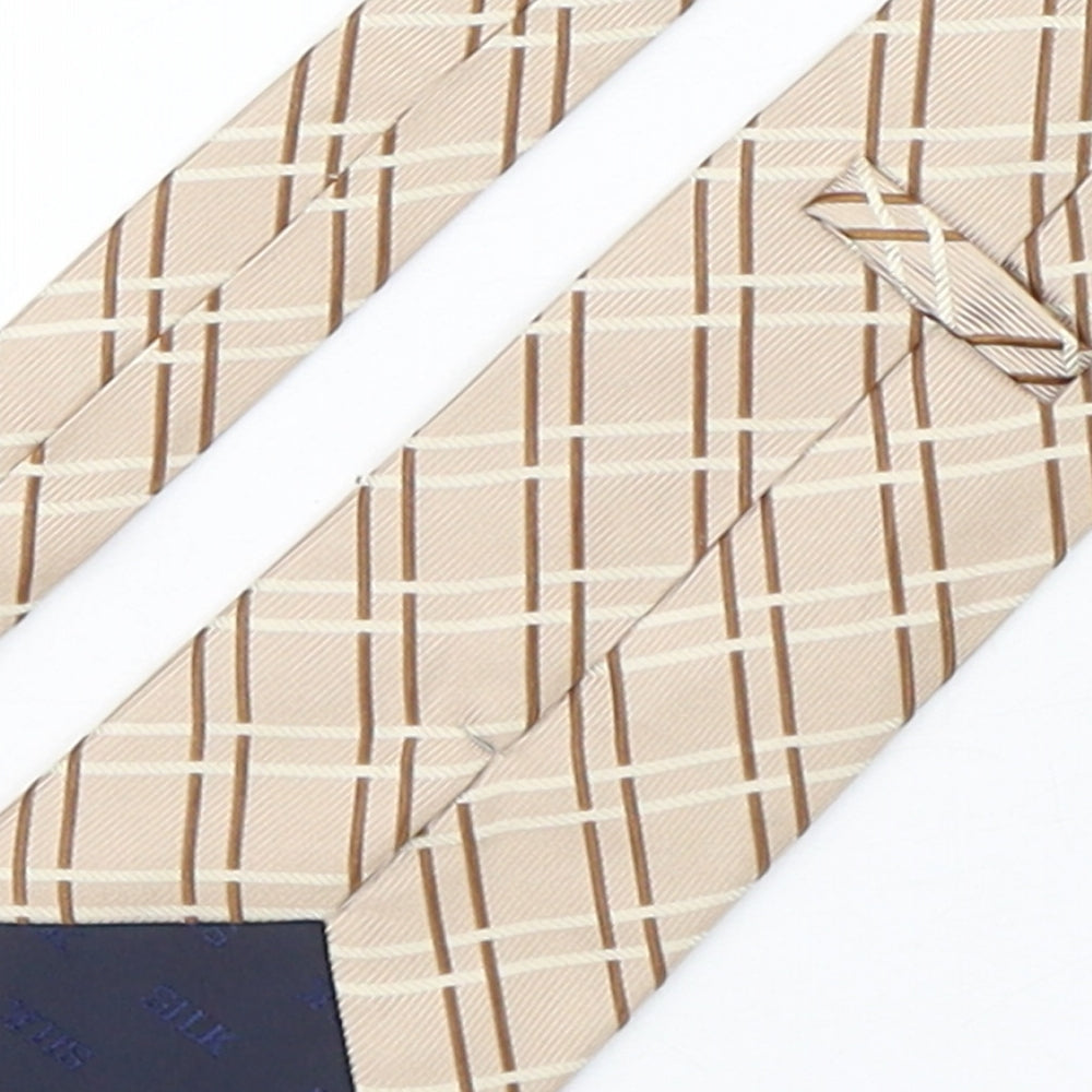 PreWorn Mens Multicoloured Plaids & Checks Silk Pointed Tie One Size