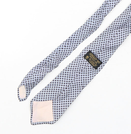 StMichael Mens Multicoloured Geometric Silk Pointed Tie One Size