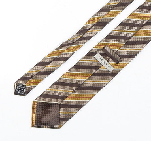 Tie Rack Mens Multicoloured Striped Polyester Pointed Tie One Size