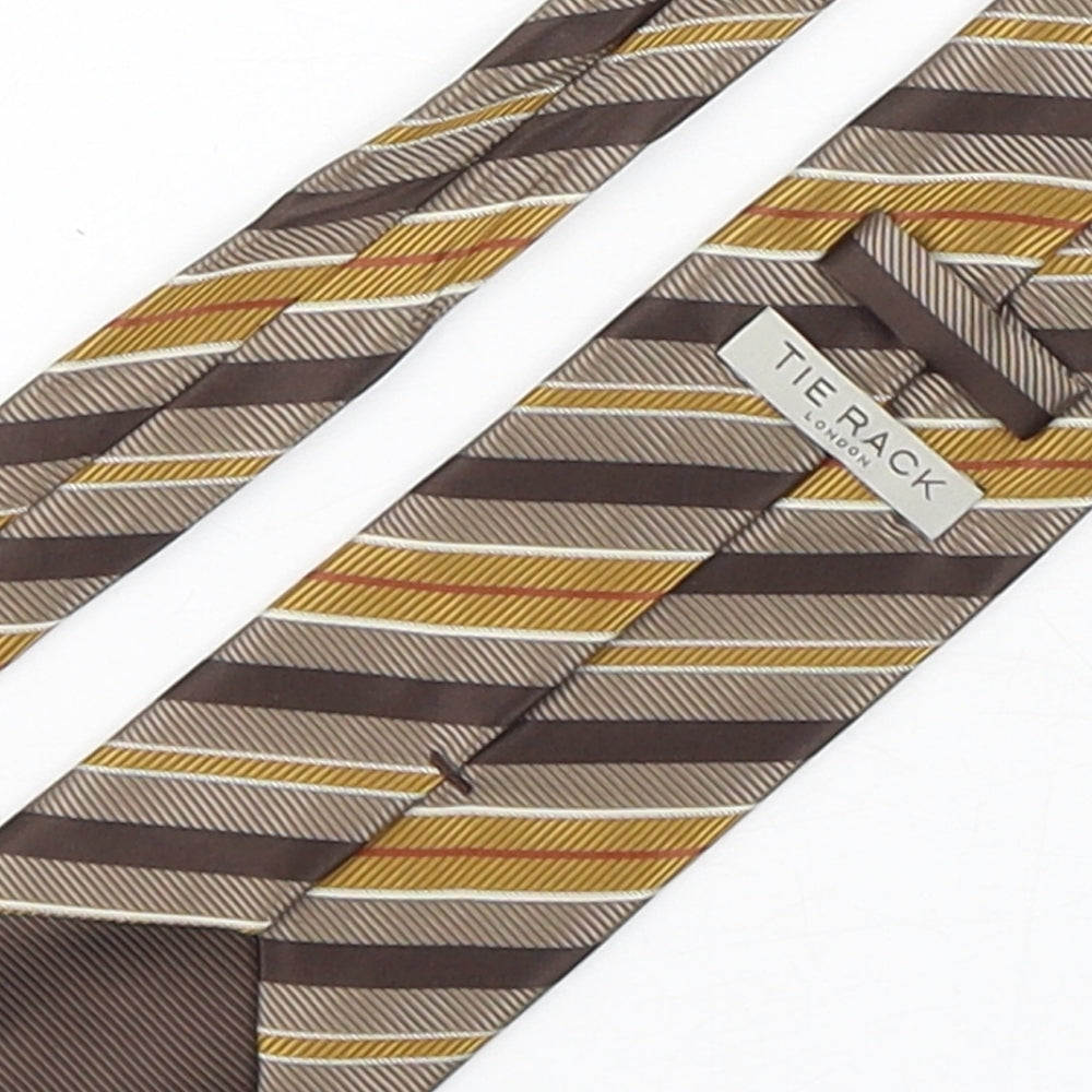 Tie Rack Mens Multicoloured Striped Polyester Pointed Tie One Size