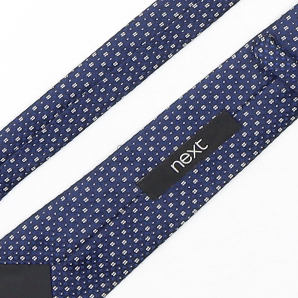 NEXT Mens Blue Geometric Polyester Pointed Tie One Size