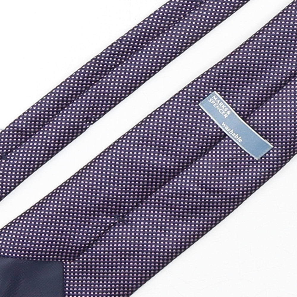 Marks and Spencer Mens Multicoloured Polka Dot Polyester Pointed Tie One Size