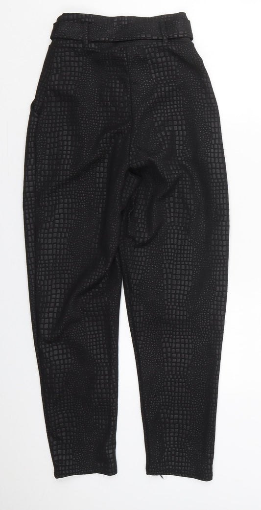 Womens UK Size 6 PRETTYLITTLETHING Regular Fit Black Trousers