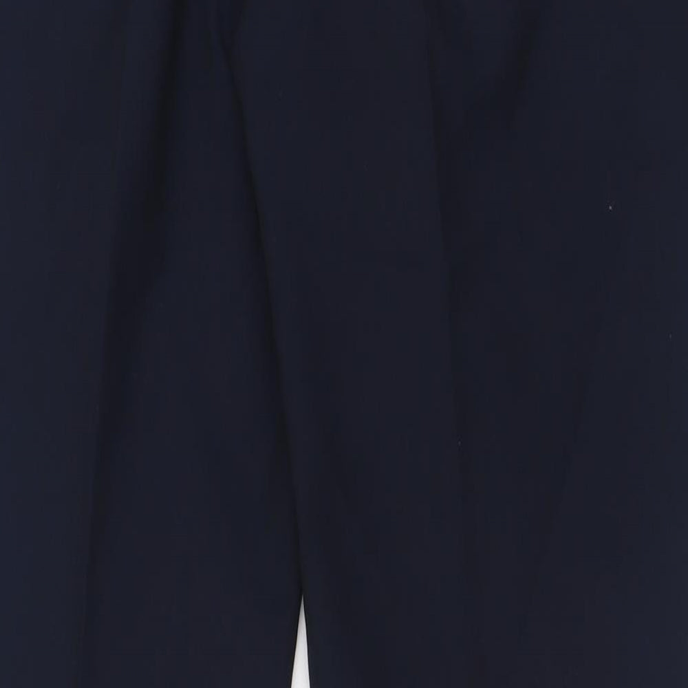 Preworn Mens Blue Polyester Trousers Size 36 L32 in Regular Button