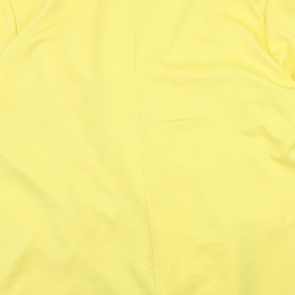 SheIn Womens Yellow Polyester Jacket Blazer Size 3XL