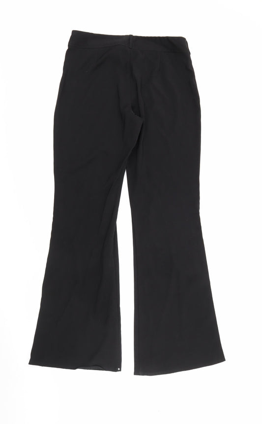Atmoshpere Womens Black Polyester Trousers Size 12 L31 in Regular Zip