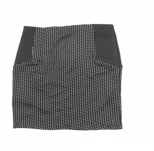 Cameo Rose Womens Black Geometric Polyester Mini Skirt Size 10