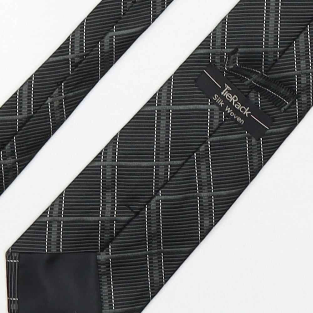 TieRack Mens Multicoloured Plaids & Checks Silk Pointed Tie One Size